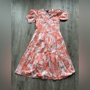 Tommy orange and white summer dress